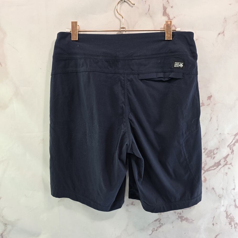 Mountain Hardwear Shorts Womens Small Blue Navy Bermuda High Rise Nylon Hiking